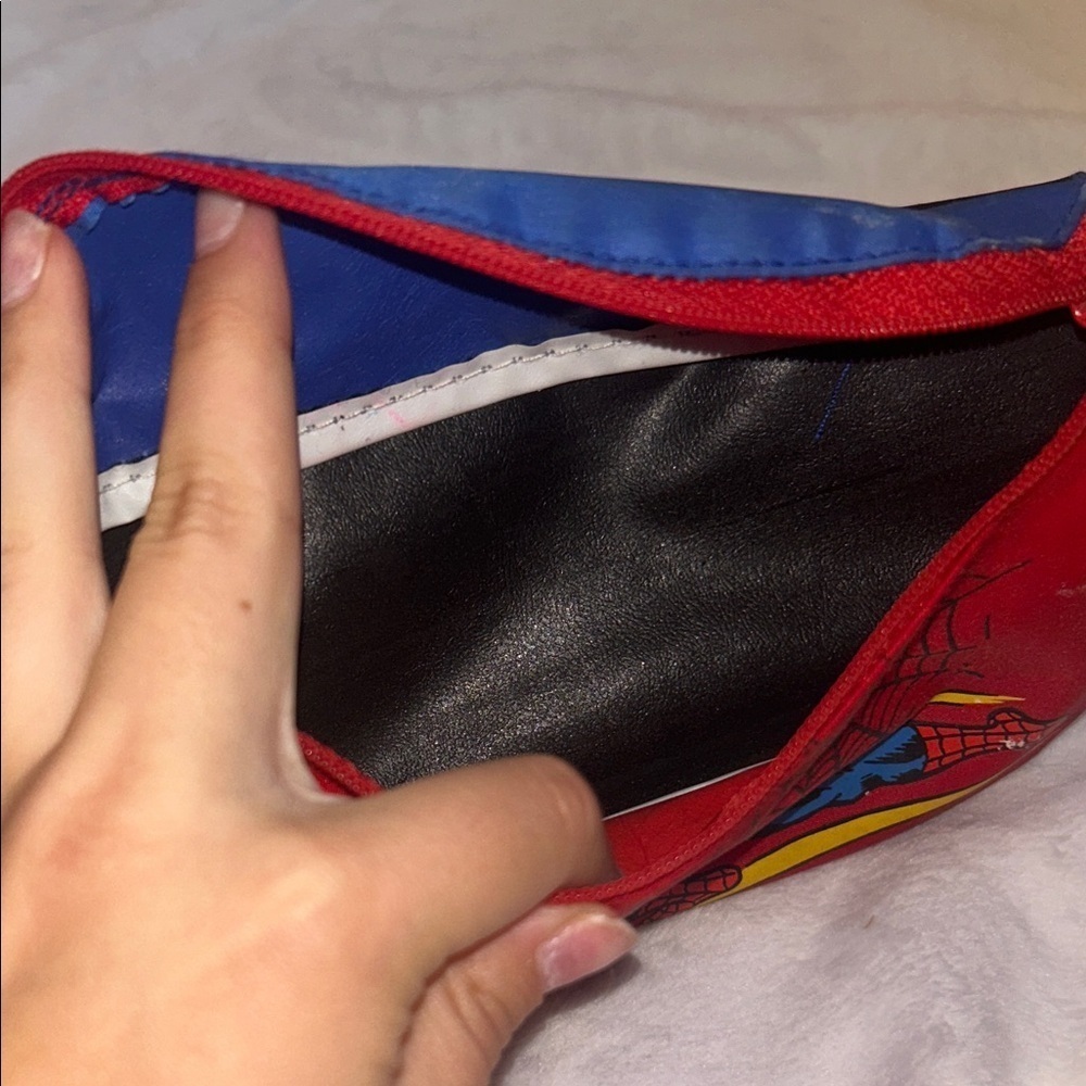 1990 Marvel Vintage Spider-Man Red and Blue Waist fanny Bag pouch - Picture 6 of 11